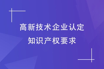 申报2024年高新技术企业，对知识产权有什么要求？