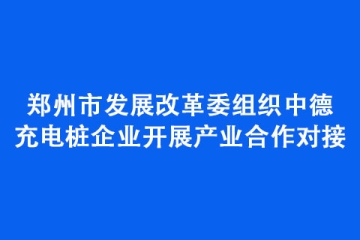 郑州市发展改革委组织中德充电桩企业开展产业合作对接