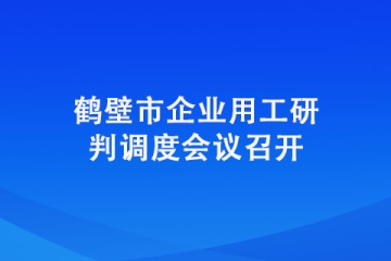 鹤壁市企业用工研判调度会议召开