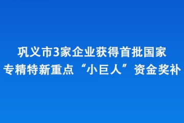 巩义市3家企业获得首批国家专精特新重点“小巨人”资金奖补