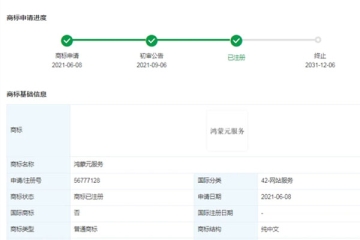 华为技术有限公司成功注册“鸿蒙元服务”商标