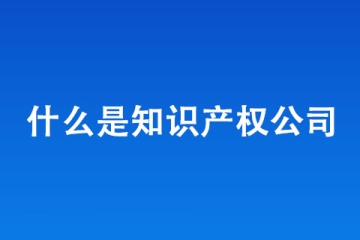 什么是知识产权公司，知识产权公司是干什么的