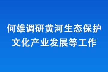 何雄调研黄河生态保护文化产业发展等工作