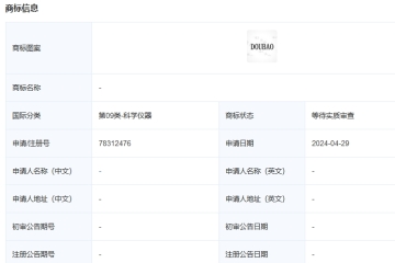 字节跳动申请注册多枚“DOUBAO”商标