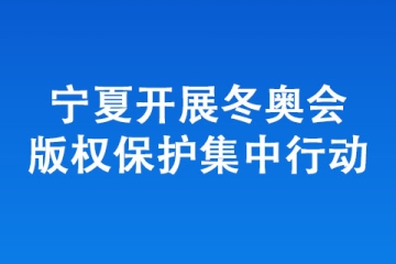 宁夏开展冬奥会版权保护集中行动