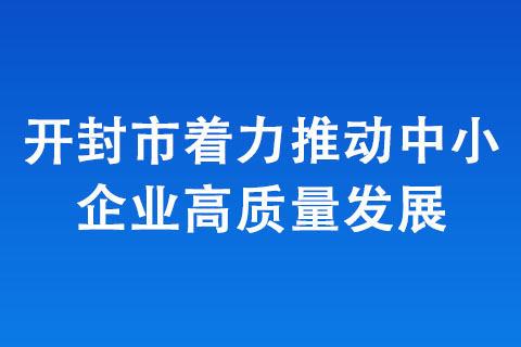 开封市着力推动中小企业高质量发展