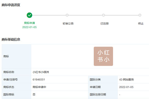 小红书科技有限公司申请注册“小红书小绿洲”商标