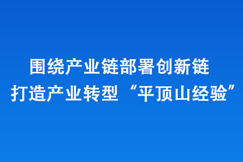 围绕产业链部署创新链 打造产业转型“平顶山经验”