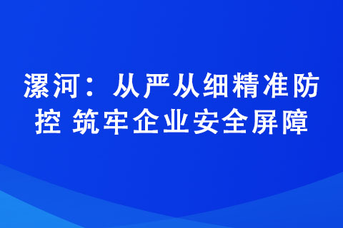 漯河：从严从细精准防控 筑牢企业安全屏障