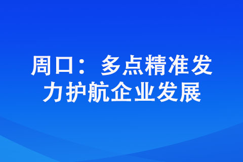 周口：多点精准发力护航企业发展